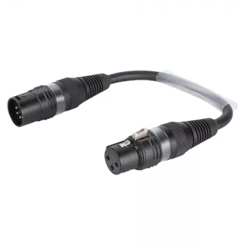 Cablu adaptor Sommer Cable, mufă mamă XLR cu 3 pini la mufă XLR cu 5 pini, negru, 0,15 m (B2FAU0015-SW)