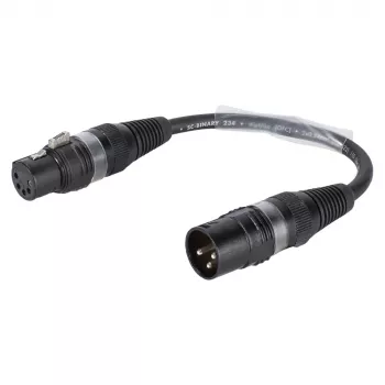 Cablu adaptor Sommer Cable, mufă XLR cu 3 pini la mufă mamă XLR cu 5 pini, negru, 0,15 m (B2WSU0015-SW)