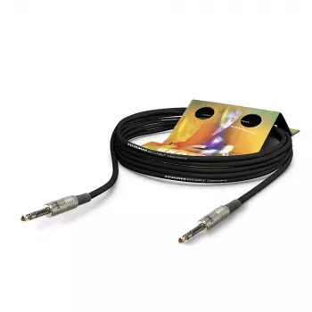 Cablu patch/insert Sommer Cable Stage 22 Highflex, 2 x 0,22 mm², mufă jack stereo 6,3 mm la mufă jack stereo 6,3 mm, HICON, negru, 2,5 m (SG2S-0250-SW)