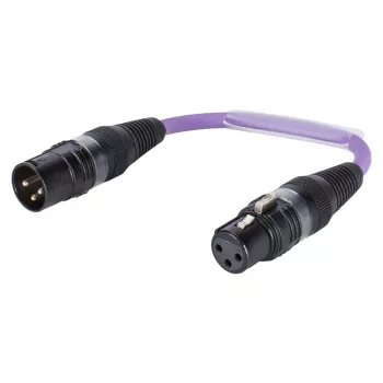Cablu adaptor Sommer Cable, mufă XLR cu 3 pini la mufă mamă XLR cu 3 pini, violet, 0,15 m (SGHXU0015-VI)