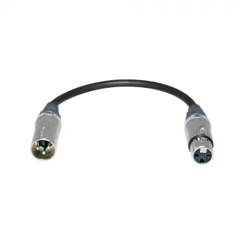 Cablu adaptor Sommer Cable, mufă XLR cu 3 pini la mufă mamă XLR cu 3 pini, NEUTRIK, gri, 0,2 m (SGZ9-20-200-0020)