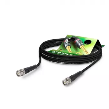 Cablu coaxial HF RG-Classic RG58, 50 Ω, conector BNC tată la conector BNC tată, HICON, negru, 2,5 m (RL58-0250-SW-SW)