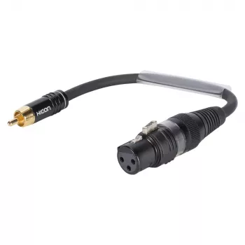 Cablu adaptor Sommer Cable, mufă RCA la mamă XLR cu 3 pini, negru, 0,15 m (TRH8U0015-SW)