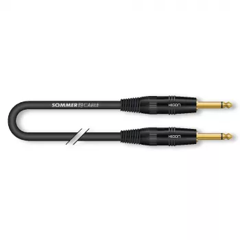 Cablu de instrument Sommer Cable SC-Spirit LLX, 6,0 m, TS/TS mono, negru