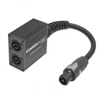 Adaptor audio mufă difuzor Sommer Cable SPY-N153, drept, antracit