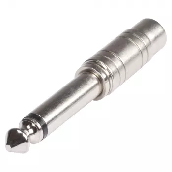Adaptor Sommer Cable HICON, mufă jack mono 6,3 mm la mufă RCA, drept, cromat (HI-JM6CI-MF)