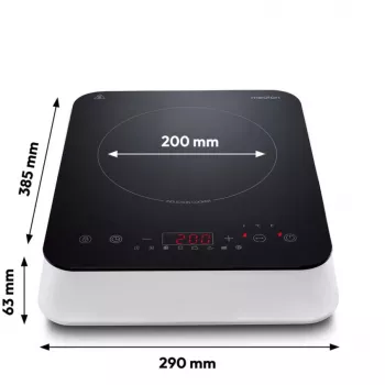 Plită cu inducție MEDION LIFE MD 18490 (negru/alb, 2000 Watt)