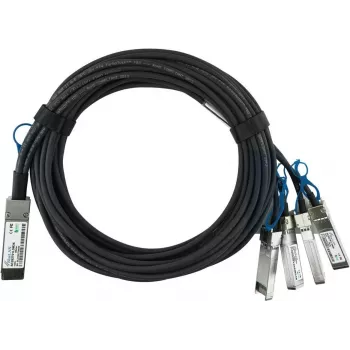 BlueOptics QNAP CAB-DAC3M-Q28B4 BlueLAN Cablu breakout Direct Attach pasiv 100GBASE-CR4 QSFP28 la 4x25GBASE-CR SFP28, 3m