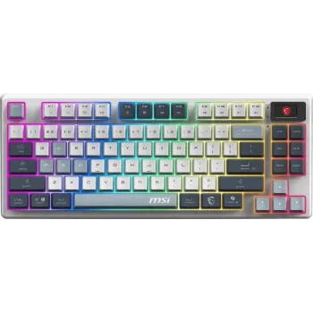 Tastatură gaming MSI Forge GK600 TKL, layout francez AZERTY, Cherry MX Red, RGB, neagră