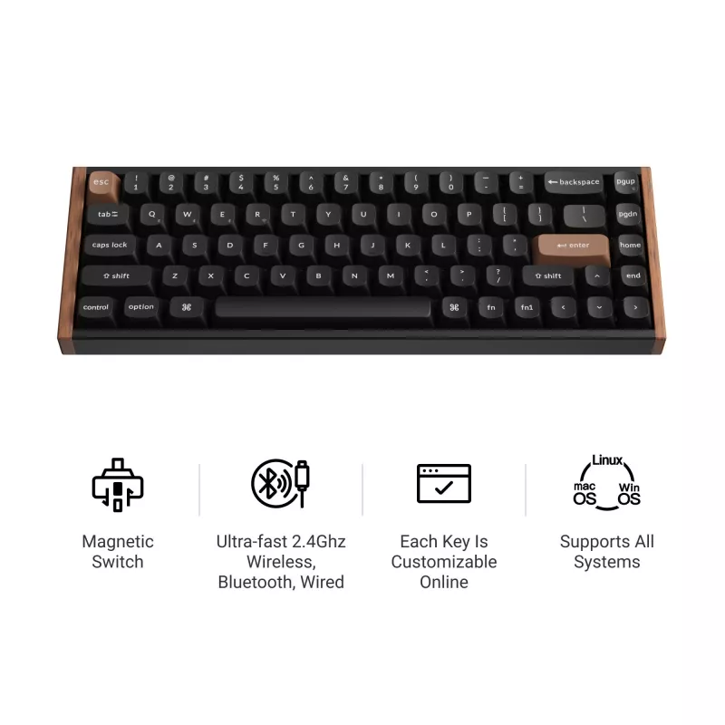 Tastatură mecanică Keychron K6H-Q1 65% Magnetic White