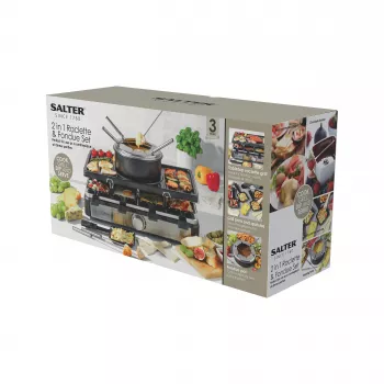 Set raclette și fondue 2 în 1 Salter EK4513VDE
