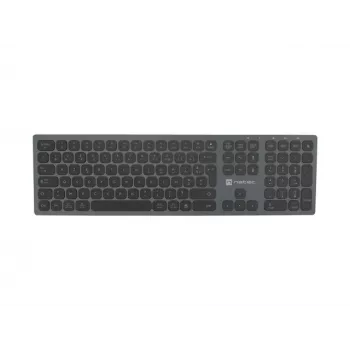 NATEC NKL-1976 Dolphin FR Tastatură wireless Bluetooth 5.0 + 2,4 GHz X-Scissors aluminiu slim - layout francez AZERTY - gri spațial