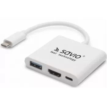 Adaptor SAVIO USB Type-C la HDMI 4K @ 30Hz Negru