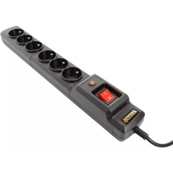Accura Premium Crux Power Strip 6 Outlets 1.5m White