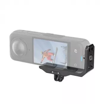 Suport adaptor PULUZ orizontal vertical cu șurub de 1/4 inch și sistem GoPro pentru Insta360 X4 / Insta360 X5 / PU982B