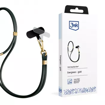 Șnur telefon 3mk EasyClip Elite, Evergreen Gold
