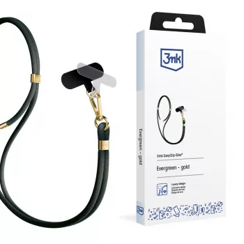 Șnur telefon 3mk EasyClip Elite, Evergreen Gold