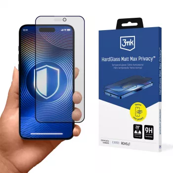 3MK HardGlass Matt Max Privacy folie de protecție a ecranului pentru Apple iPhone 15/16
