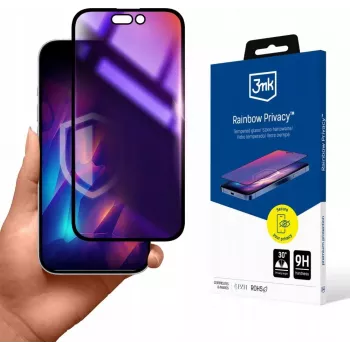 3MK Rainbow folie de protecție a ecranului Privacy pentru Apple iPhone 15 - sticlă călită