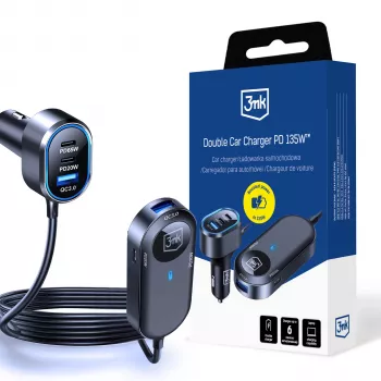 Încărcător auto dublu 3MK 135W