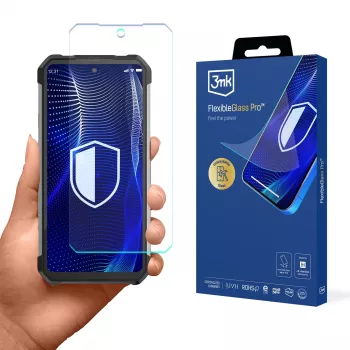 3MK PROTECTION FlexibleGlass Pro Folie de protecție pentru ecran pentru Unihertz Shark 5G - sticlă hibridă, duritate 7H, 0,3 mm, transparent