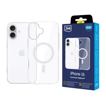 3MK EverClear MagCase husă spate pentru Apple iPhone 16 - Cristal