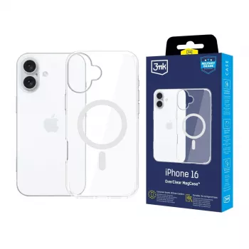 3MK EverClear MagCase husă spate pentru Apple iPhone 16 - Cristal