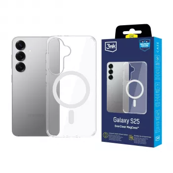 Carcasă 3MK EverClear MagCase pentru Samsung Galaxy S25 - transparentă