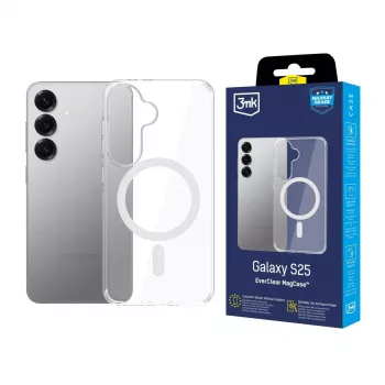 Carcasă 3MK EverClear MagCase pentru Samsung Galaxy S25 - transparentă