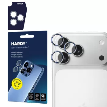 Protecție lentile cameră 3MK HARDY pentru Apple iPhone 17 Pro / 17 Pro Max - gri titan
