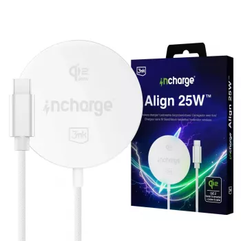 3mk incharge Align Qi2 25W pentru Android alb