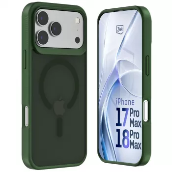 3MK PROTECTION Apple iPhone 17 Pro Max husă Hardy Hazy MagCase verde