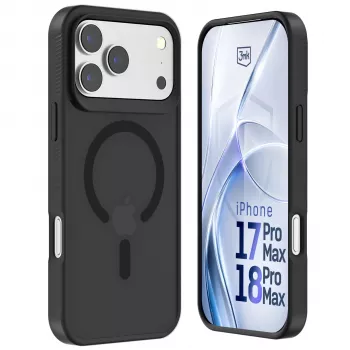 Husă 3MK PROTECTION Apple iPhone 17 Pro Max Hardy Hazy MagCase neagră
