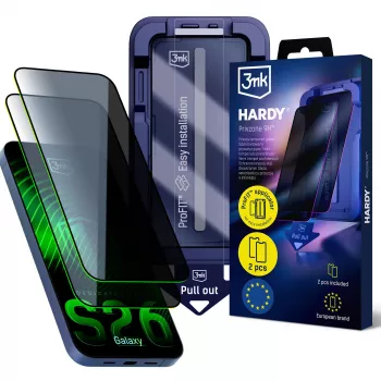 3MK PROTECTION Samsung Galaxy S26 - 3mk Hardy Privzone 9H folie de protecție ecran privacy