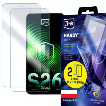 3MK PROTECTION Samsung Galaxy S26 - 3mk Hardy ARC+ Folie de protecție ecran (pachet de 2)