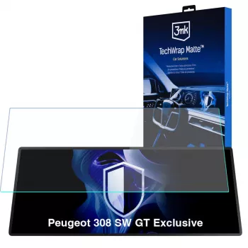 Folie de protecție ecran 3MK PROTECTION TechWrap Matte pentru Peugeot 308 SW GT Exclusive display central