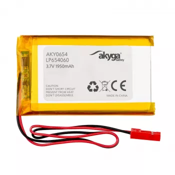 Baterie Li-Po Akyga AKY0654 LP654060 3,7 V 1950 mAh, PCM, JST 2.54 2 pini, 150 mm