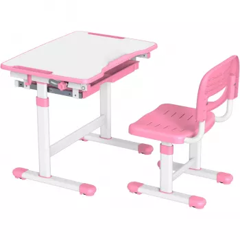 Set birou și scaun reglabil MOZOS DC-SET roz