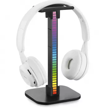 Suport pentru căști MOZOS D11 RGB LED cu hub USB și jack audio