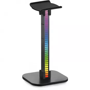 Suport pentru căști MOZOS D11 RGB LED cu hub USB și jack audio