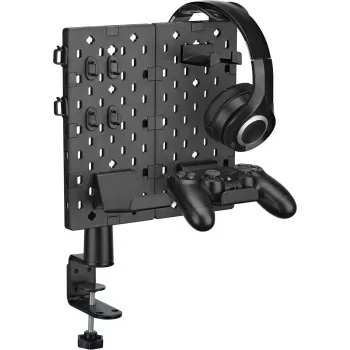 Organizator de birou MOZOS OA1 cu panou perforat, negru, oțel