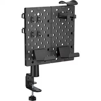 Organizator de birou MOZOS OA1 cu panou perforat, negru, oțel