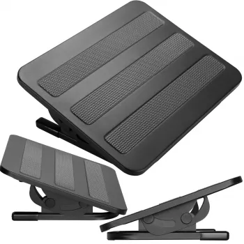 Suport ergonomic pentru picioare MOZOS FS4 cu reglare pe înălțime și înclinare, negru