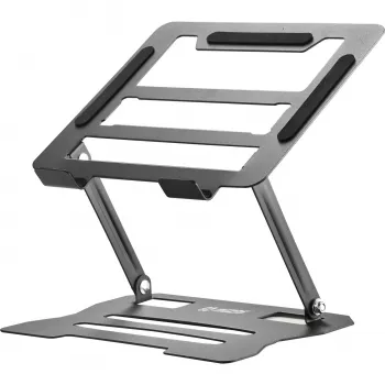 Suport ergonomic pentru laptop MOZOS N2-BK - negru, înălțime reglabilă, pliabil, aluminiu