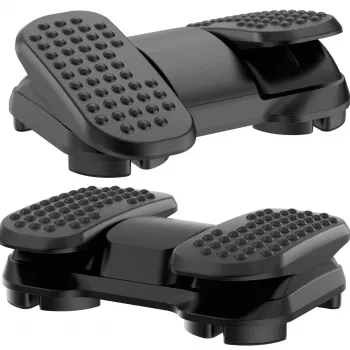 Suport de birou pentru picioare MOZOS FS6 negru, reglabil, ergonomic, cu nopți de masaj
