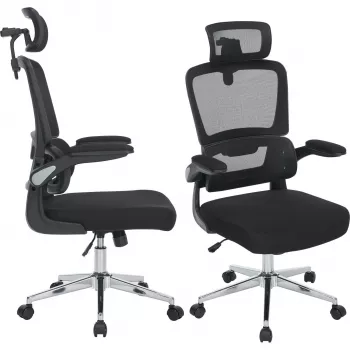 Scaun ergonomic de birou rotativ MOZOS ERGO-K negru