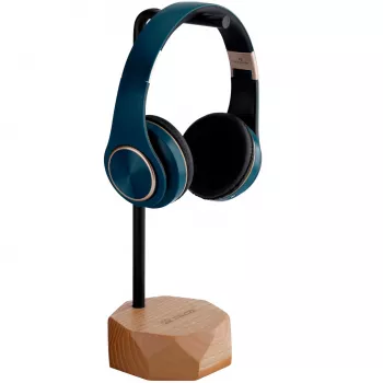 MOZOS HS-PRO-LIGHT Suport din lemn pentru căști, lemn de frasin și fier, 35 cm, maro deschis