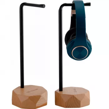 MOZOS HS-PRO-LIGHT Suport din lemn pentru căști, lemn de frasin și fier, 35 cm, maro deschis