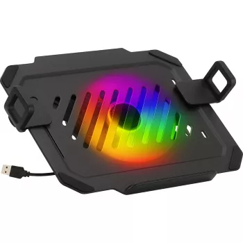 Platformă pentru laptop MOZOS LP-RGB pentru suporturi de birou, VESA 75x75/100x100, negru, iluminare RGB