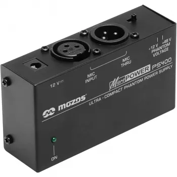 Alimentare phantom MOZOS PS400 12V / 48V pentru microfoane XLR
